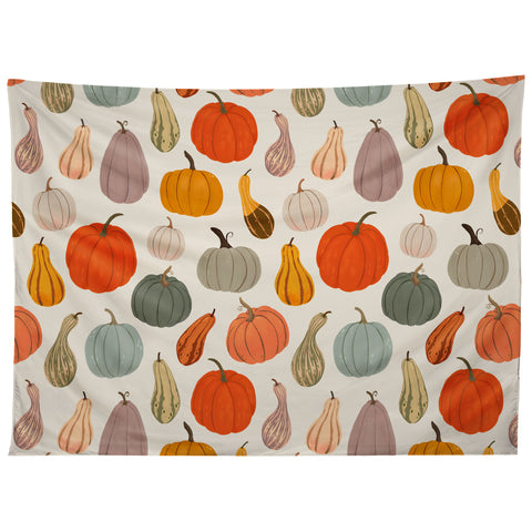 Avenie Fall Pumpkin and Squash I Tapestry