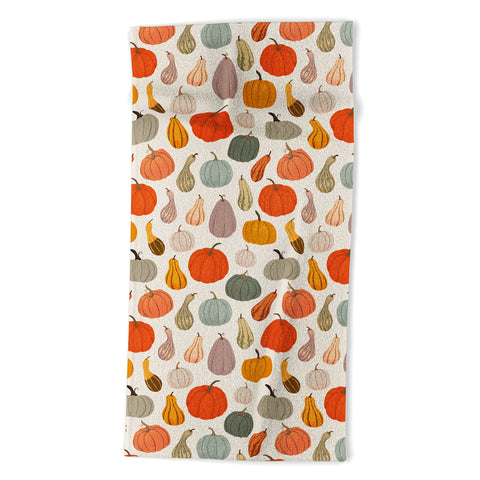 Avenie Fall Pumpkin and Squash I Beach Towel