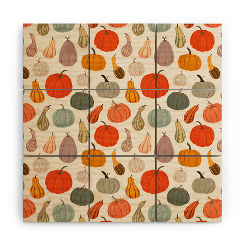 Avenie Fall Pumpkin and Squash I Wood Wall Mural