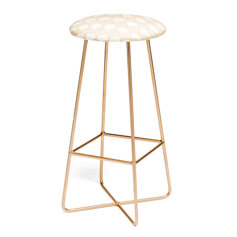 Avenie Fan Pattern Neutral Bar Stool