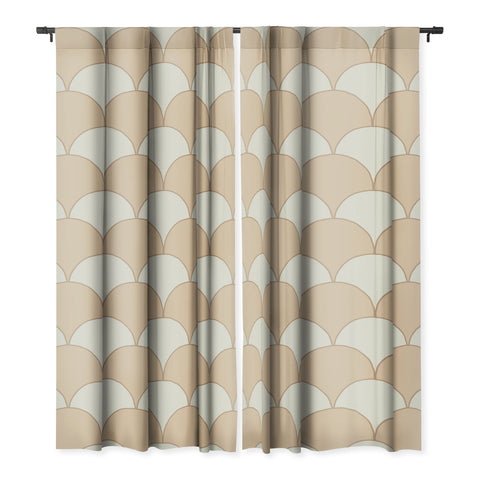 Avenie Fan Pattern Neutral Blackout Non Repeat