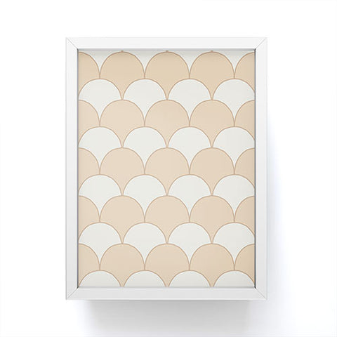 Avenie Fan Pattern Neutral Framed Mini Art Print