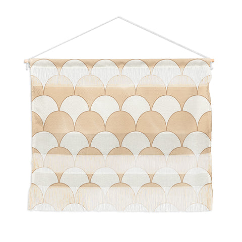 Avenie Fan Pattern Neutral Wall Hanging Landscape