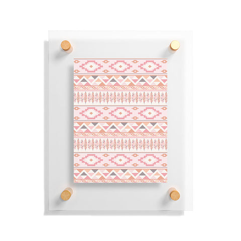 Avenie Feather Aztec Pink Floating Acrylic Print