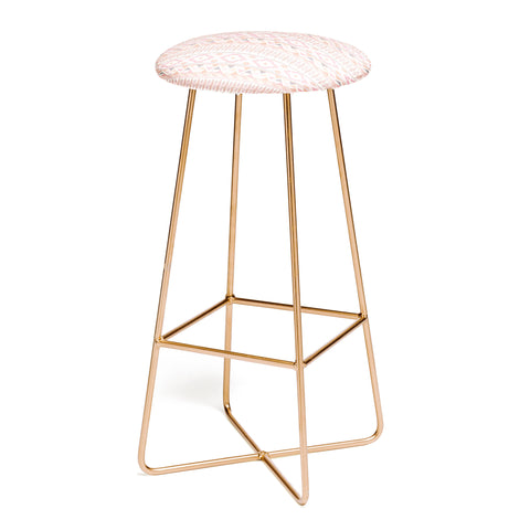 Avenie Feather Aztec Pink Bar Stool