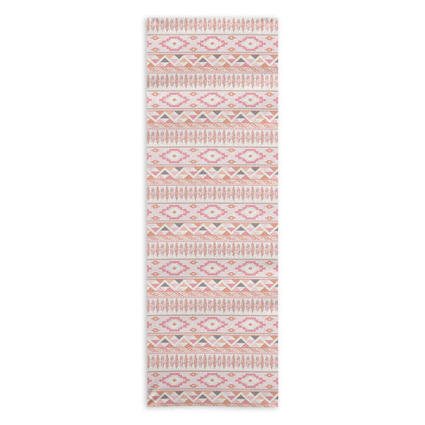 Avenie Feather Aztec Pink Yoga Towel