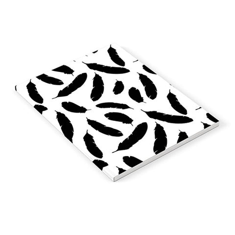 Avenie Feathers Black and White Notebook