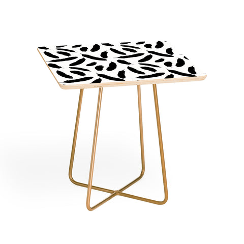 Avenie Feathers Black and White Side Table