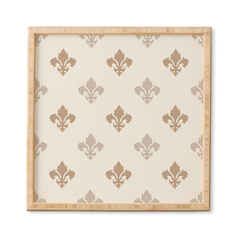 Avenie Fleur De Lis Neutral Framed Wall Art