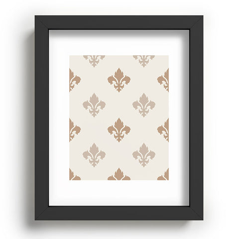 Avenie Fleur De Lis Neutral Recessed Framing Rectangle