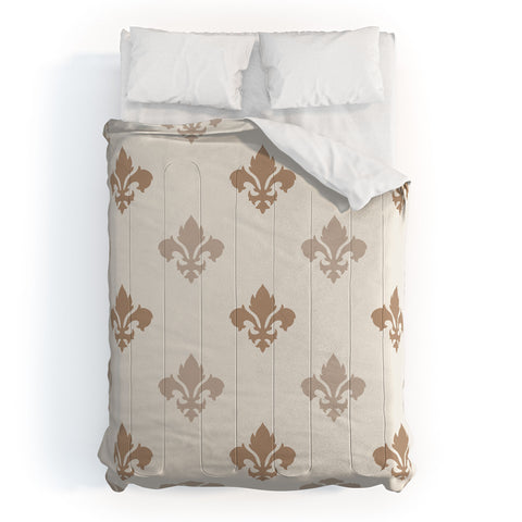 Avenie Fleur De Lis Neutral Comforter