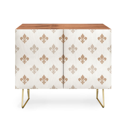 Avenie Fleur De Lis Neutral Credenza