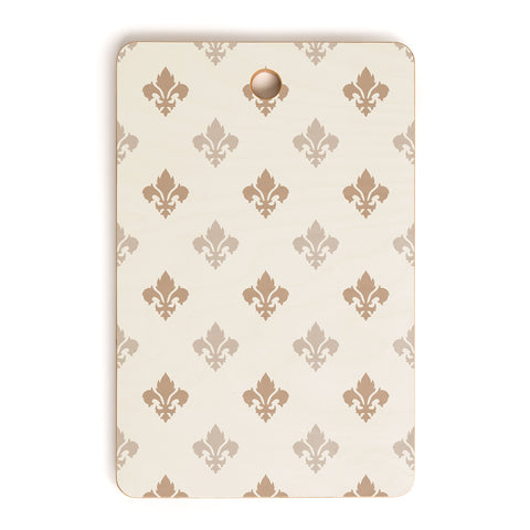 Avenie Fleur De Lis Neutral Cutting Board Rectangle