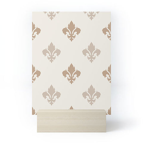Avenie Fleur De Lis Neutral Mini Art Print