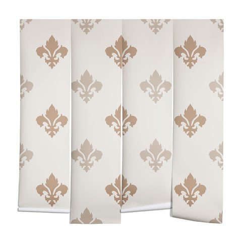 Avenie Fleur De Lis Neutral Wall Mural