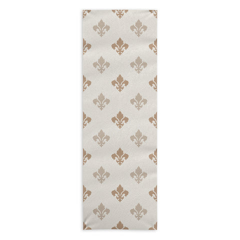 Avenie Fleur De Lis Neutral Yoga Towel