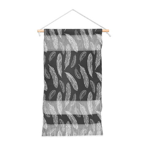 Avenie Floating Feathers Dark Gray Wall Hanging Portrait