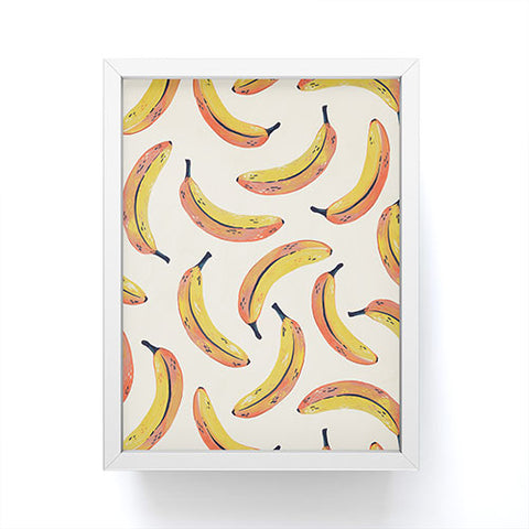 Avenie Fruit Salad Collection Banana Framed Mini Art Print