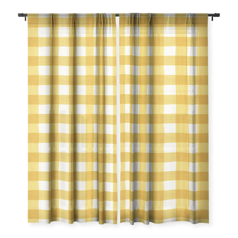 Avenie Fruit Salad Collection Gingham Sheer Non Repeat