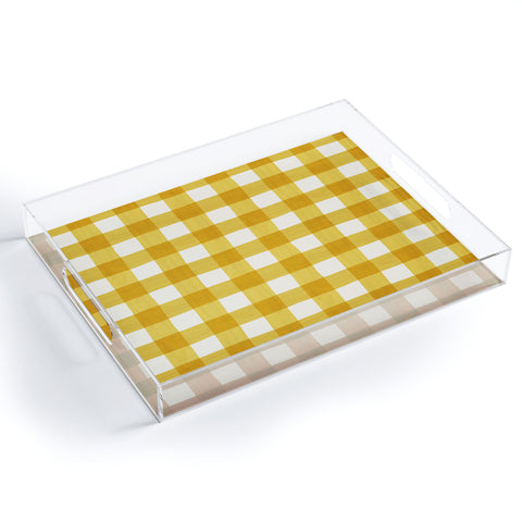 Avenie Fruit Salad Collection Gingham Acrylic Tray