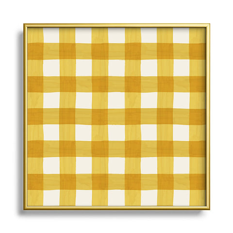 Avenie Fruit Salad Collection Gingham Square Metal Framed Art Print