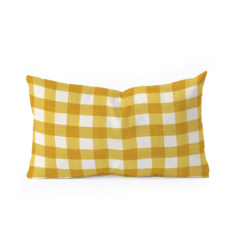 Avenie Fruit Salad Collection Gingham Oblong Throw Pillow