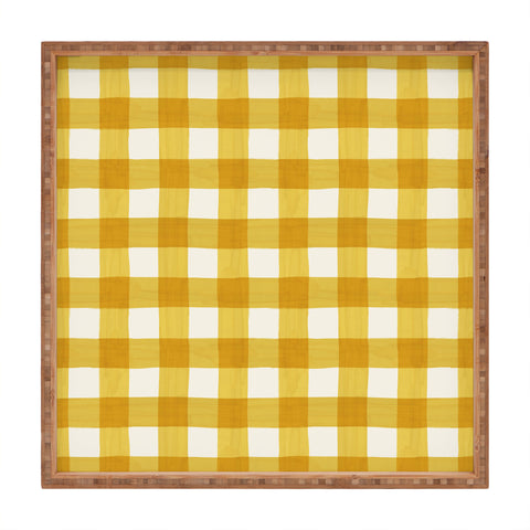 Avenie Fruit Salad Collection Gingham Square Tray