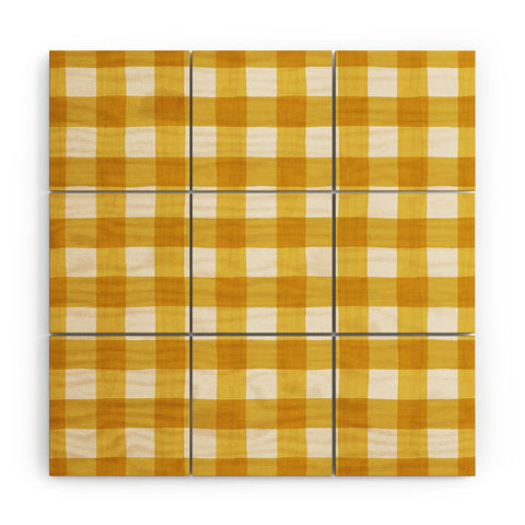 Avenie Fruit Salad Collection Gingham Wood Wall Mural