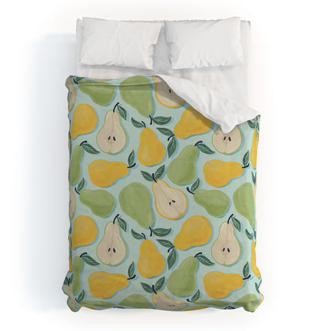 Avenie Fruit Salad Collection Pears Duvet Cover