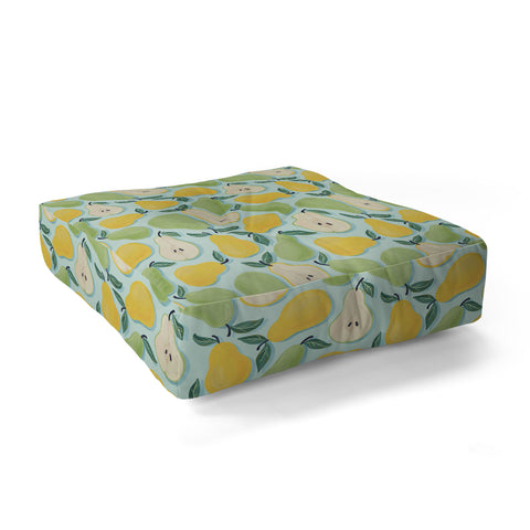 Avenie Fruit Salad Collection Pears Floor Pillow Square