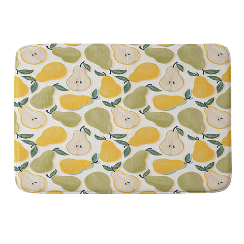 Avenie Fruit Salad Collection Pears I Memory Foam Bath Mat