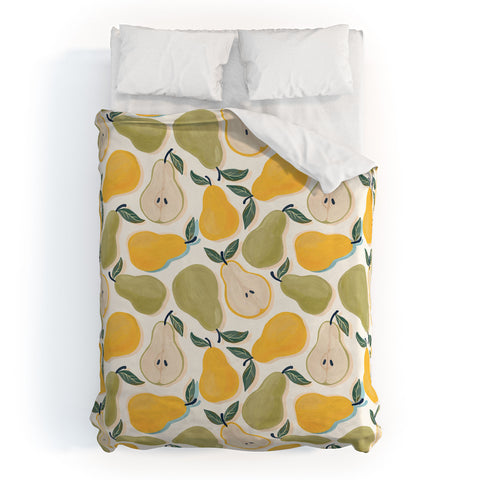 Avenie Fruit Salad Collection Pears I Duvet Cover