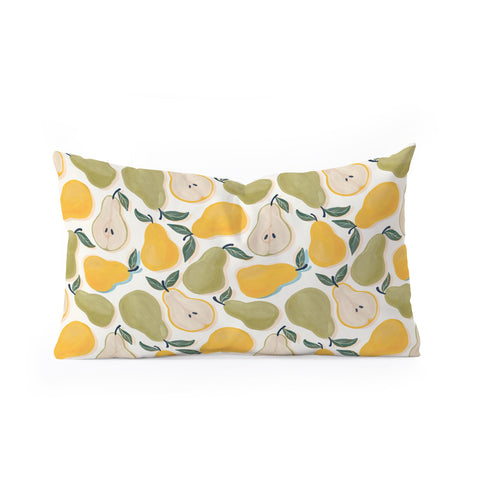 Avenie Fruit Salad Collection Pears I Oblong Throw Pillow
