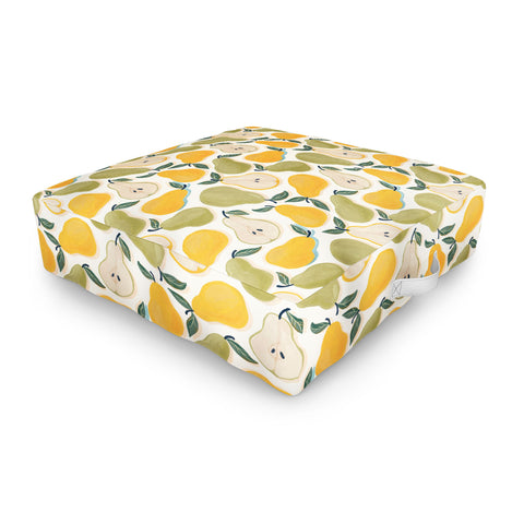 Avenie Fruit Salad Collection Pears I Outdoor Floor Cushion