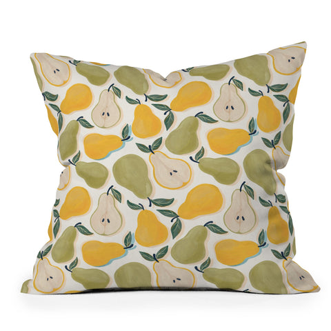 Avenie Fruit Salad Collection Pears I Throw Pillow