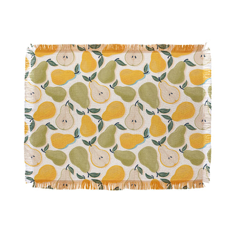 Avenie Fruit Salad Collection Pears I Throw Blanket