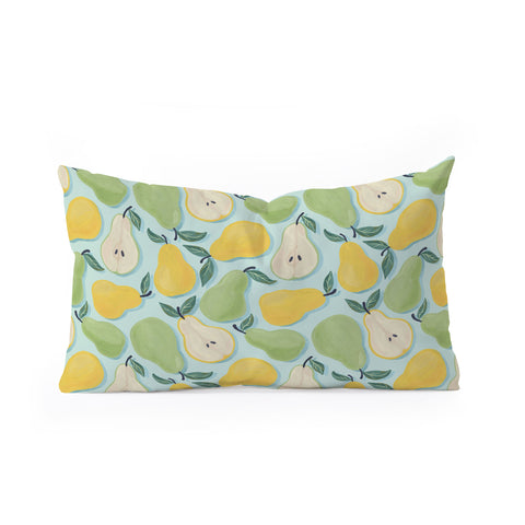 Avenie Fruit Salad Collection Pears Oblong Throw Pillow