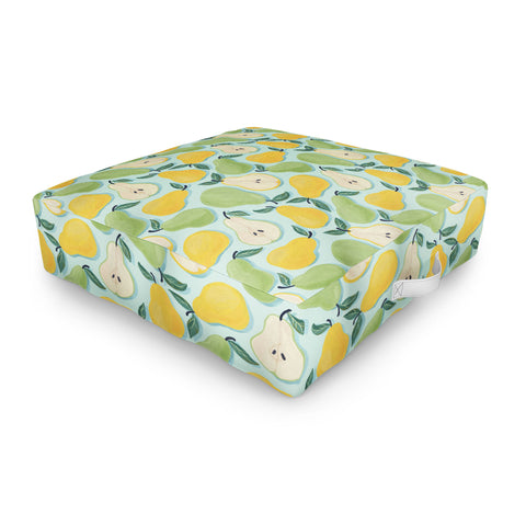 Avenie Fruit Salad Collection Pears Outdoor Floor Cushion