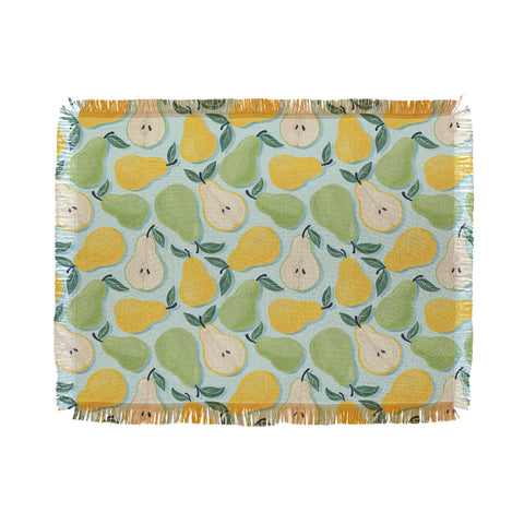 Avenie Fruit Salad Collection Pears Throw Blanket