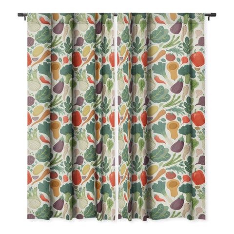 Avenie Fruit Salad Collection Veggies Blackout Window Curtain