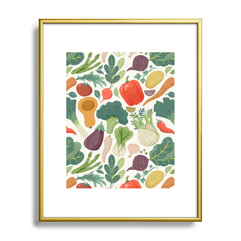 Avenie Fruit Salad Collection Veggies Metal Framed Art Print