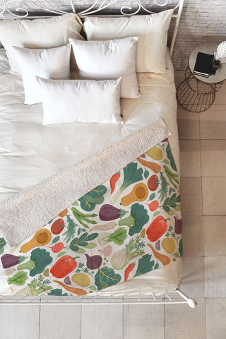 Avenie Fruit Salad Collection Veggies Fleece Throw Blanket