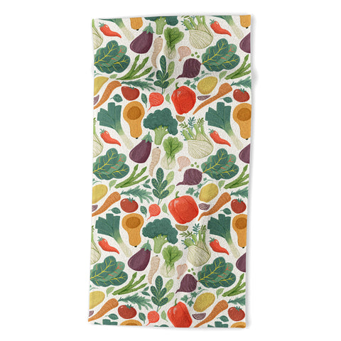 Avenie Fruit Salad Collection Veggies Beach Towel