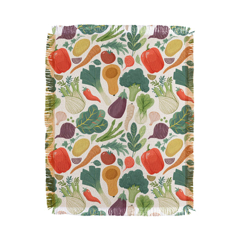 Avenie Fruit Salad Collection Veggies Throw Blanket