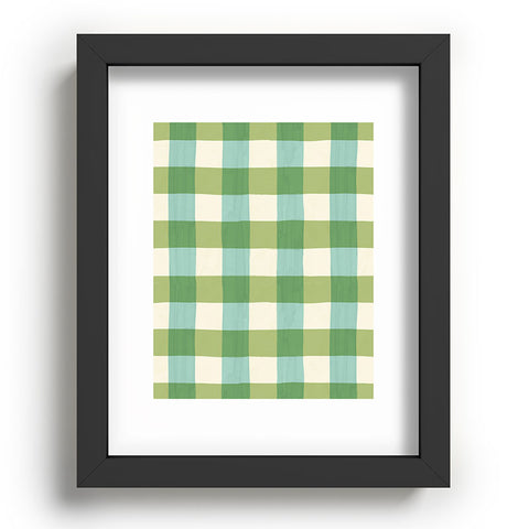 Avenie Fruit Salad Gingham Green Recessed Framing Rectangle