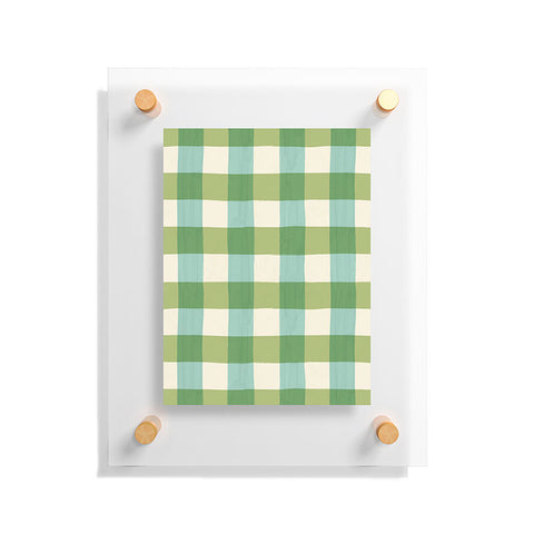 Avenie Fruit Salad Gingham Green Floating Acrylic Print