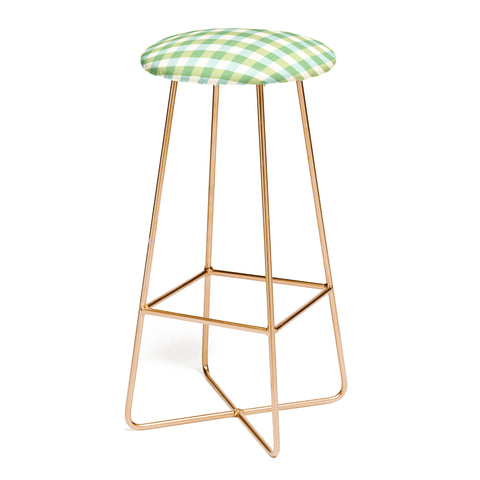 Avenie Fruit Salad Gingham Green Bar Stool