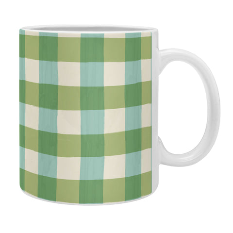 Avenie Fruit Salad Gingham Green Coffee Mug