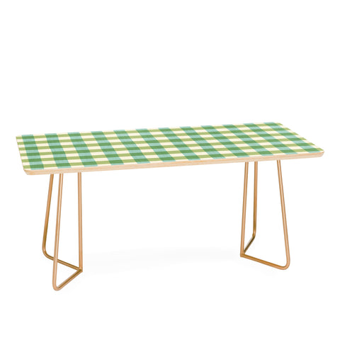 Avenie Fruit Salad Gingham Green Coffee Table