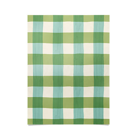 Avenie Fruit Salad Gingham Green Poster
